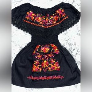 Girl’s Mexican embroidered dress